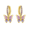 Original 2026 S925 Sterling Silver Zircon 18K Gold Lining Vintage Hoop Earrings for Women Birthday Party Wedding Gift Jewellery
