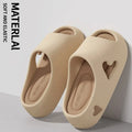 2026 Fashion Women's Slippers Sandals Beach Slides Solid Color Non-slip Thick Shower Shoes for Summer Home Outside