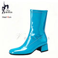 Ankle Boots Boots Woman Hot Sale New Ankle Boots For Woman 4CM Chunk Heel Square Toe Side Zip Casual Short Boots Nightclub Fashion Versatile Lady Shoes