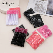 Wholesale 50PCS Disposable Eyebrow Eyelash Brushes Lip Brush Mascara Wand Makeup Applicator Kit Eyelash Extension Tool