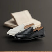 Women Loafers Flats Genuine Leather AIYUQI Loafers Women 2026 New Spring Round Toe One Foot Slip-on Shoes Women Genuine Leather Soft Flats Shoes Women