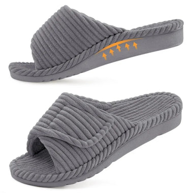Women's Slippers Orthopedic Bebealy Women's Orthopedic Slippers Winter Adjustable Memory Foam Slippers With Arch Support Lady Open Toe Bedroom Houes Slipper