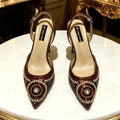 2026 Italian Inspired Coffee Pointed Toe High Heels Matching Handbag Set COMFORT INCLUDED Elegant Wedding Party Shoes for Women