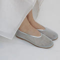 brand designer round toe lace flat shoes woman breathable summer loafers silver air-mesh moccasins sexy women mesh ballet flats