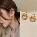 Vintage Multiple Small Circle Round Drop Earrings Silver Golden Color Metal Geometry Dangle Earrings for Women Party Jewelry