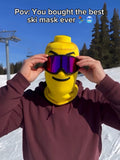 Face Snowboard Face Mask Outdoor Cycling Windproof Head Cover Toy Block Person Printed Yellow Man Mask Funny Design Baraklafa hat