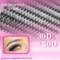 New 400pcs Set Cluster Eyelash Extensions Mix Length with Tweezers DIY Eyelashes Makeup Tool Colorful Lash Book Personal Use
