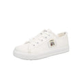 New Style Comfortable Casual Flat White Shoes Canvas Low-top Cross-strap Lightweight Sports Shoes for Women