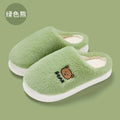 Men's/Women's Winter Plush Slippers - Cartoon Print Fleece-Lined House Shoes, Anti-Slip Couple Home Slides for Indoor/Outdoor