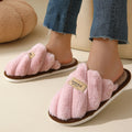 Winter Warm Plush Women Slippers Non Slip Soft Shoes Comfort Flat Heel Indoor Bedroom Couple's Slippers for Home Shoes