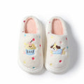 2026 New Cartoon Hot Dog Plush Home Slippers Women Cute Polka Dot Indoor Warm Fuzzy Shoes Girls Light Bedroom Eva Cotton Slides
