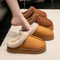 Autumn and Winter Slippers Women's Indoor Home Comfortable Fashion All-match Plush Warm Slippers Unisex Home Shoes for Winter