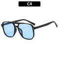 Women Men Square Sun Glasses Retro Polygon Sunglasses Female Vintage Fashion Oculos De Sol Double Beam UV400 Eyeglasses