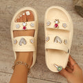 Summer Multi-Color Women's Slippers Diamond Bear Floral Heart Decor Sandals Beach walk Vacations Parties Home Versatile Slides
