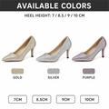 Fashion Glitter Sequins Pointed Toe Stiletto Heels Women Formal Wedding Bridal Evening Party Dress Pumps Footwear