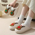 Christmas Plush Slippers Bulk Order - Winter House Shoes for Women & Couples, Cozy Non-Slip Indoor Slides with Festive Design