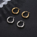 Women Earrings Hoop For Classic Fashion Smooth Round Hoop Earrings For Women Stainless Steel 5mm Thick Ear Buckle Huggie Earrings Circle Vintage Jewelry