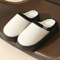 Cotton Mules Slippers for Women Home Winter Plush Casual Platform Shoes Ladies Thick Sole Warm Fuzzy Fur Slides Unisex Soft Warm