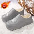 2026 New Unisex Winter Fleece-Lined Waterproof EVA Warm Home Slippers Large Size with Thick Soles for Indoor and Outdoor Use