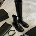 Women Boots Knee-length Detachable Double-wear Punk Leather Women Platform Boots Motorcycle Thigh-high Boots Fashion Women