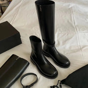 Women Boots Knee-length Detachable Double-wear Punk Leather Women Platform Boots Motorcycle Thigh-high Boots Fashion Women