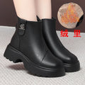 Women White Platform Leather  Boots 2026 New Lace Up With Double Side Zippers Thick Lug Sole Casual Style Fashion ALL Seasons