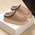 2025 Platform Fluffy Slippers Women/men House Flats Fashion Plush Winter Shoes Ladies Home Elegant Casual Footwear Large Size