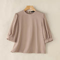 ZANZEA Women Summer Elegant Half Sleeve Blouse Fashion Solid Party Blusas Chemise Casual Office Lady OL Work Shirt Stylish Tops