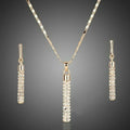 Luxury Fashion Jewelry Set for Women Sparkly Rhinestone Crystal Zircon Collar Necklace Earrings Sets Wedding Bridal Party Set