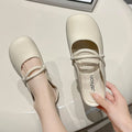 Comfortable Mary Jane Closed Toe Mules Shoes Spring 2026 Trend Cross Strap Soft Thick Sole Clogs Shoes Girls Flat Garden Slides