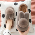 Cozy Bunny House Slippers Plush Flat Sole Rabbit Design for Women Cute Winter Indoor Shoes with Furry Comfort Set