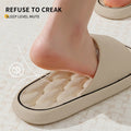Quick Drying Bathroom Slippers Women Men Thick Platform Shower Shoes Non-Slip Drainage Hole Soft EVA Cloud Slides Couple Home
