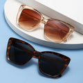 Vintage Cat Eye Sunglasses Women Square Big Frame Sun Glasses Female Brand Designer Retro Shades Fashion Sunglasses