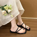 Fashionable Best Selling New Comfortable and Lightweight Women's Shoes Size 41 Summer Elegant Round Toe Casual Flat Slippers