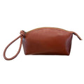 Large Capacity Vegetable Tanned Leather Handbag Simple Design Lightweight Shell Clutch Bag Light Luxury Mobile Phone Bag