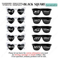 Party Bachelorette Glasses 10-60Pcs Personalised Wedding Sunglasses Custom Heart Shaped Sunglasses Wedding Gifts for Guests Bachelorette Party Glasses