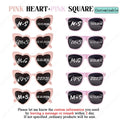 Party Bachelorette Glasses 10-60Pcs Personalised Wedding Sunglasses Custom Heart Shaped Sunglasses Wedding Gifts for Guests Bachelorette Party Glasses