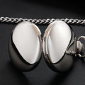 Fashion Silver Roman Digital Half Hunter Pocket Watches Necklace Unique Fashion Personality Couple Quartz FOB Watch Gifts