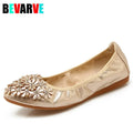 Plus Size 35-41 Women Shoes 2025 New Loafers Slip on Flat Shoes Woman Foldable Ballet Flats Ladies Shoes zapatos mujer