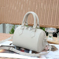 Genuine Leather Boston Bag for Women Soft Pillow Handbag Natural Tumbled Leather Crossbody Purse Elegant Top Handle Bag