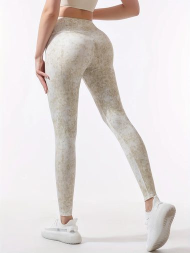 2026 Spring/Summer New High-Waisted Yoga Pants with Anti-Rolling Waistband, High-Elasticity Peach-Shape Butt Workout Leggings, B