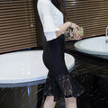 Women Summer New Casual Patchwork lolita Lace Pencil Skirt high waist skirt faldas plus size skirt