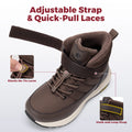 FitVille Women's Winter Boots Extra‑Wide Toe Hiking Boot Water‑Repellent Warm Fleece Lined Non‑Slip Ladies Snow Shoes for Women