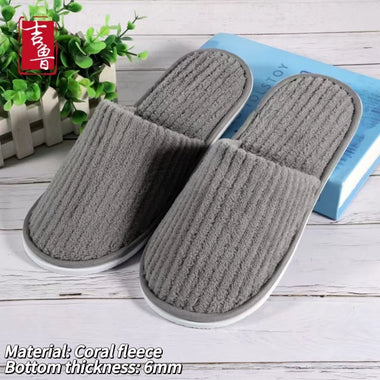 1Pair Men Women Travel Spa Hotel Non-slip Slippers Cotton Linen Flip Flop Shoes Slippers Full/Half Inclusive Guest Slippers Shoe