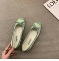 New Elegant Ballet Shoes Woman Classic Square Toe Bowtie Ballerina Flats Ladies Soft Loafers Comfortable Flat Shoes Ladies Shoes
