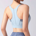 Comfortable Patchwork Front Zipper Sports Bra Slim Fit Anti-sagging Underwear for Women Shockproof Beauty Back Seamless Bra Girl