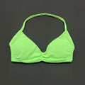 NCOYOE Women Halter Sports Bra V-Neck Padded Yoga Bra Removable Cups Butter Soft Seamless Workout Gym Fitness Activewear Top