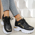Women's Fashion Chunky Sneakers Casual Platform 2025 Autumn Winter New Lace-up Warm and Comfortable Women's Shoes Zapatos Mujer