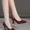 Shoes Female 2025 Plus Size Slip on Women's High Heel Fashion Dress Pumps Women Pointed Toe Thin Heels Shoes Women