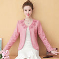 Beading Business Office Women Blazer Solid Long Sleeve Blazer Lapel Open Front Short Suit Jacket For Women's Coat Plus Size 4XL